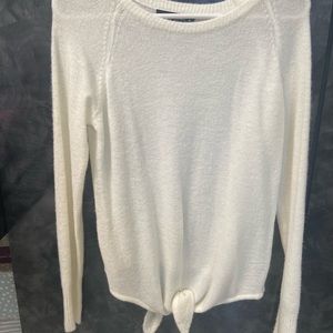 OLIVACEOUS beautifully soft tie-front sweater